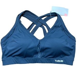NWT Yvette Black Sports Bra Size 46D-F